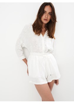 Mohito - Bawełniana koszula z haftem - biały ze sklepu Mohito w kategorii Koszule damskie - zdjęcie 173583058