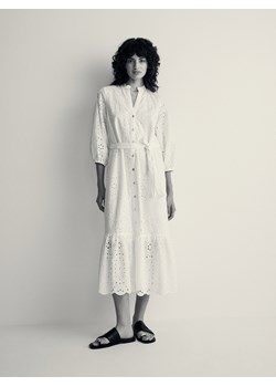 Reserved - Ażurowa sukienka maxi - biały ze sklepu Reserved w kategorii Sukienki - zdjęcie 173583277