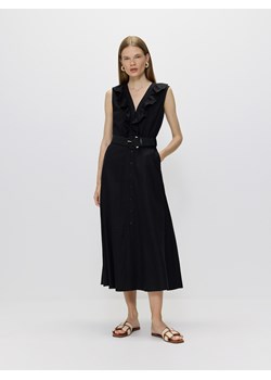 Reserved - Sukienka z lnem - czarny ze sklepu Reserved w kategorii Sukienki - zdjęcie 173583425