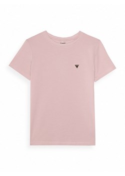 Damski t-shirt basic Guess Colette - różowy ze sklepu Sportstylestory.com w kategorii Bluzki damskie - zdjęcie 173583638