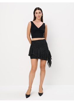Mohito - Szyfonowa spódnica mini w kropki - czarny ze sklepu Mohito w kategorii Spódnice - zdjęcie 173584678