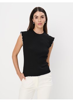 Mohito - Bawełniana czarna bluzka - czarny ze sklepu Mohito w kategorii Bluzki damskie - zdjęcie 173584719