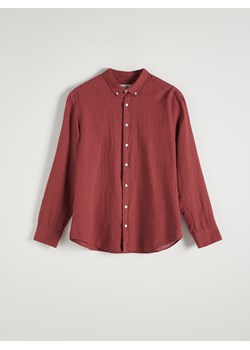 Reserved - Koszula regular z lnem - jasnofioletowy ze sklepu Reserved w kategorii Koszule męskie - zdjęcie 173584818