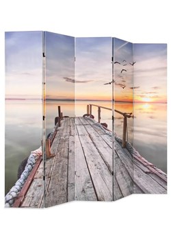 Nowoczesny parawan z nadrukiem jeziora B6-B75 - id: 24727 - marki Elior - 173585269 Nowoczesny parawan z nadrukiem jeziora B6-B75 ze sklepu Edinos.pl w kategorii Meble - zdjęcie 173585269