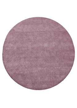 Różowy dywan shaggy w kształcie koła - Valto ze sklepu Edinos.pl w kategorii Dywany - zdjęcie 173585285