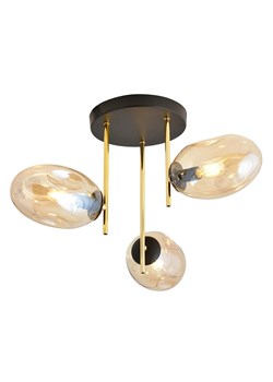 Lampa sufitowa w stylu glamour z miodowymi kloszami - D119-Umox ze sklepu Edinos.pl w kategorii Lampy sufitowe - zdjęcie 173585875