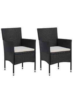 Zestaw czarnych krzeseł ogrodowych C2-T99 - id: 7116 - marki Elior - 173586006 Zestaw czarnych krzeseł ogrodowych C2-T99 ze sklepu Edinos.pl w kategorii Fotele - zdjęcie 173586006