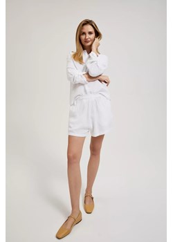 Bawełniane szorty białe ze sklepu Moodo.pl w kategorii Szorty - zdjęcie 173586988
