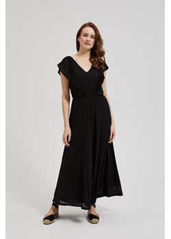 Sukienka z falbanką maxi czarna ze sklepu Moodo.pl w kategorii Sukienki - zdjęcie 173587007