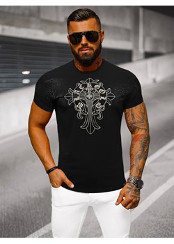T-shirt męski slim fit czarny OZONEE NB/MT3037Z ze sklepu ozonee.pl w kategorii T-shirty męskie - zdjęcie 173587018