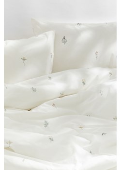 H & M - Komplet bawełnianej pościeli podwójnej - Biały ze sklepu H&M w kategorii Pościele - zdjęcie 173589386