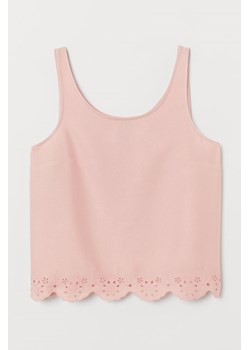 H & M - Koszulka z falistym brzegiem - Różowy ze sklepu H&M w kategorii Bluzki damskie - zdjęcie 173589388