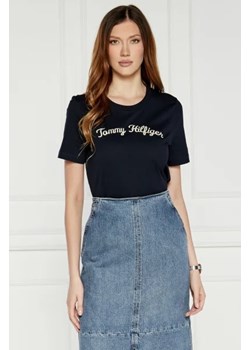 Tommy Hilfiger T-shirt | Regular Fit ze sklepu Gomez Fashion Store w kategorii Bluzki damskie - zdjęcie 173589468