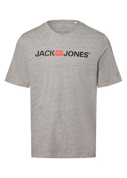 Jack & Jones T-shirt męski Mężczyźni Dżersej szary nadruk ze sklepu vangraaf w kategorii T-shirty męskie - zdjęcie 173590428