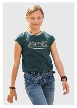Kidsworld Koszulka w kolorze zielonym ze sklepu Limango Polska w kategorii Bluzki dziewczęce - zdjęcie 173590755