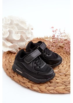 Sneakersy Dziecięce Na Rzep Czarne Krissandra ze sklepu ZAZOO w kategorii Buty sportowe dziecięce - zdjęcie 173592788
