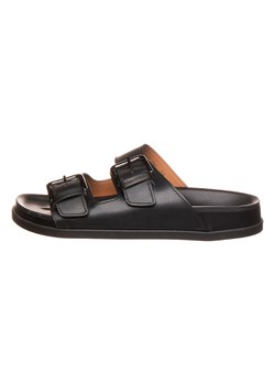 Marc O&apos;Polo Shoes Skórzane klapki w kolorze czarnym ze sklepu Limango Polska w kategorii Klapki damskie - zdjęcie 173593975