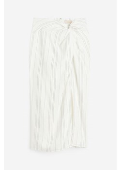 H & M - Spódnica z wiązanym detalem - Biały ze sklepu H&M w kategorii Spódnice - zdjęcie 173595089