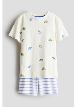 H & M - Bawełniana piżama z nadrukiem - Biały ze sklepu H&M w kategorii Piżamy męskie - zdjęcie 173595116