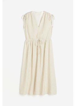 H & M - Sukienka ze sznurkiem do ściągania - Beżowy ze sklepu H&M w kategorii Sukienki - zdjęcie 173595135