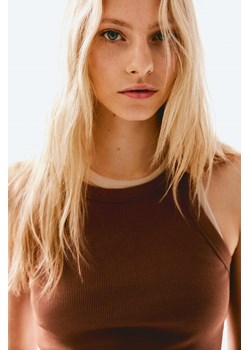 H & M - Koszulka w prążki - Beżowy ze sklepu H&M w kategorii Bluzki damskie - zdjęcie 173595178
