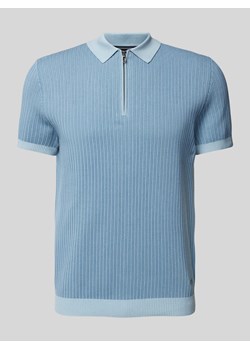 Koszulka polo o kroju slim fit z zamkiem błyskawicznym model ‘Simeono’ ze sklepu Peek&Cloppenburg  w kategorii T-shirty męskie - zdjęcie 173595295