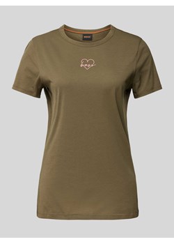 T-shirt z nadrukiem z logo model ‘Elogo’ ze sklepu Peek&Cloppenburg  w kategorii Bluzki damskie - zdjęcie 173595298