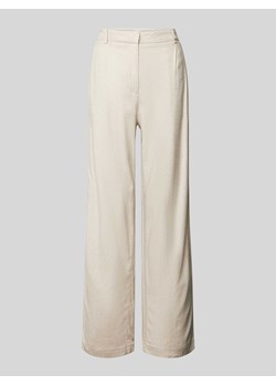 Spodnie materiałowe z szeroką nogawką i tkanym wzorem model ‘LIVA LO’ ze sklepu Peek&Cloppenburg  w kategorii Spodnie damskie - zdjęcie 173595328