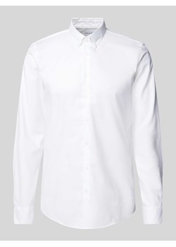 Koszula biznesowa o kroju slim fit z listwą guzikową model ‘Santena’ ze sklepu Peek&Cloppenburg  w kategorii Koszule męskie - zdjęcie 173595399
