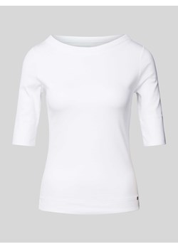 T-shirt z prążkowanym dekoltem w łódkę ze sklepu Peek&Cloppenburg  w kategorii Bluzki damskie - zdjęcie 173595436