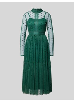 Sukienka koktajlowa z półprzezroczystego materiału ze stójką ze sklepu Peek&Cloppenburg  w kategorii Sukienki - zdjęcie 173595466