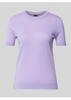 T-shirt z prążkowanymi wykończeniami model ‘Falyssiasi’ ze sklepu Peek&Cloppenburg  w kategorii Bluzki damskie - zdjęcie 173595585