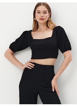 Mohito - Krótka bluzka - czarny ze sklepu Mohito w kategorii Bluzki damskie - zdjęcie 173597339