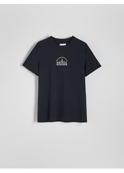 Reserved - T-shirt regular z nadrukiem - granatowy ze sklepu Reserved w kategorii T-shirty męskie - zdjęcie 173597769