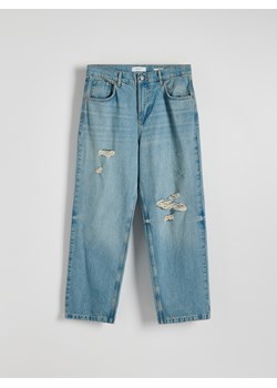 Reserved - Jeansy loose z rozdarciami - niebieski ze sklepu Reserved w kategorii Jeansy męskie - zdjęcie 173597868