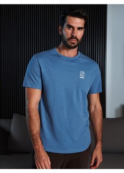 Sinsay - Koszulka - niebieski ze sklepu Sinsay w kategorii T-shirty męskie - zdjęcie 173598316