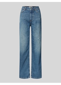 Jeansy o kroju straight fit z efektem znoszenia ze sklepu Peek&Cloppenburg  w kategorii Jeansy damskie - zdjęcie 173599768