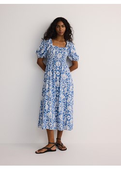 Reserved - Sukienka midi - niebieski ze sklepu Reserved w kategorii Sukienki - zdjęcie 173601119