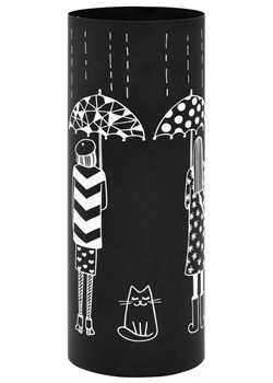 Czarny ozdobny stojak na parasole do przedpokoju - Istro 3S ze sklepu Edinos.pl w kategorii Zestawy mebli do przedpokoju - zdjęcie 173601498