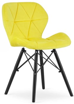 Komplet żółtych tapicerowanych krzeseł kuchennych 4 szt. - Zeno 6S ze sklepu Edinos.pl w kategorii Krzesła - zdjęcie 173601665