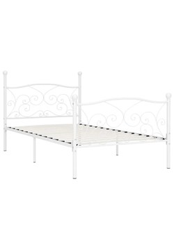 Białe metalowe łóżko pojedyncze 90x200 cm - Tulvos ze sklepu Edinos.pl w kategorii Łóżka i materace - zdjęcie 173601989