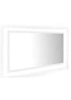 Białe wiszące lustro z podświetleniem LED S9-E51 ze sklepu Edinos.pl w kategorii Lustra - zdjęcie 173602187