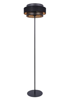 Czarna lampa podłogowa z ażurowym abażurem - A517-Difa ze sklepu Edinos.pl w kategorii Lampy podłogowe - zdjęcie 173602257