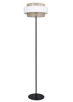 Beżowo-biała lampa stojąca abażurowa boho - A523-Sozi ze sklepu Edinos.pl w kategorii Lampy podłogowe - zdjęcie 173602278