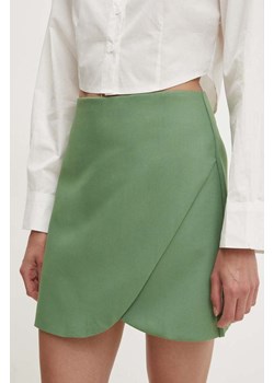 Answear Lab spódnica kolor zielony mini ołówkowa ze sklepu ANSWEAR.com w kategorii Spódnice - zdjęcie 173603026