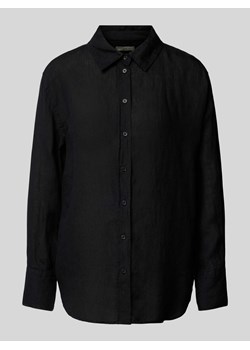 Bluzka z lnu w jednolitym kolorze ze sklepu Peek&Cloppenburg  w kategorii Koszule damskie - zdjęcie 173603946