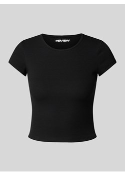 T-shirt z efektem prążkowania ze sklepu Peek&Cloppenburg  w kategorii Bluzki damskie - zdjęcie 173603948