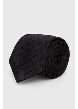Karl Lagerfeld krawat jedwabny kolor czarny 543180.805100 ze sklepu ANSWEAR.com w kategorii Krawaty - zdjęcie 173605115