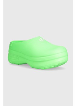 adidas Originals klapki adiFOM Stan Mule damskie kolor zielony na platformie IF6940 ze sklepu PRM w kategorii Klapki damskie - zdjęcie 173605195