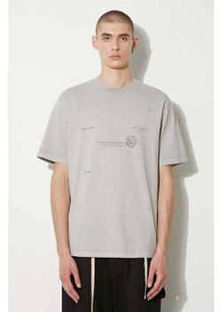 STAMPD t-shirt bawełniany Skeleton Garment Dye męski kolor szary z nadrukiem SLA-M3246TE-FOG ze sklepu PRM w kategorii T-shirty męskie - zdjęcie 173605355